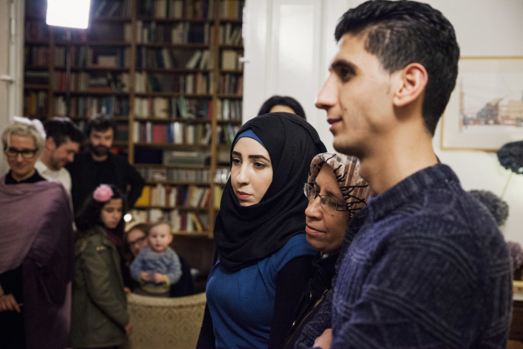 Amal and George Clooney Speak to Syrian Refugees in Berlin